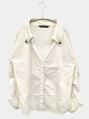 ZARA BASIC/ザラベーシック/シャツ/ブラウス/トップス/ホワイト/S