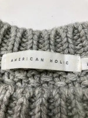 AMERICAN HOLIC/アメリカンホリック/ニット/セーター/トップス/グレー/L