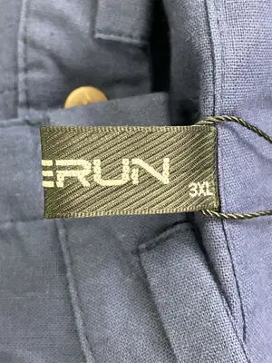 INCERUN/シャツ/ブラウス/トップス/ネイビー/3XL