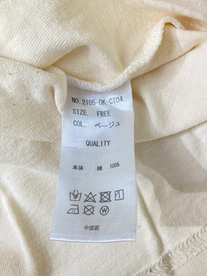 Tシャツ/カットソー/トップス/ベージュ/FREE