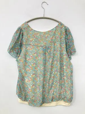 Tシャツ/カットソー/トップス/ライトグリーン/LL