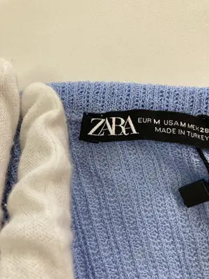 ZARA/ザラ/ニット/セーター/トップス/スカイブルー/USA M