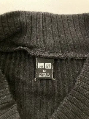 UNIQLO/ユニクロ/Tシャツ/カットソー/トップス/ブラック/M
