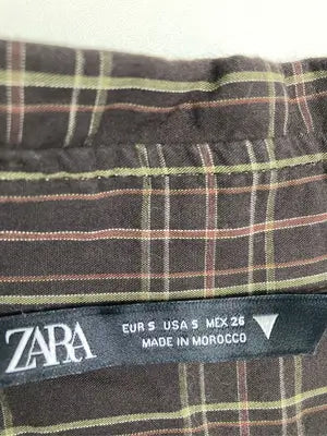 ZARA/ザラ/シャツ/ブラウス/トップス/ブラウン/USA S