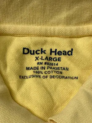 DUCK HEAD/ポロシャツ/トップス/イエロー/X-LARGE