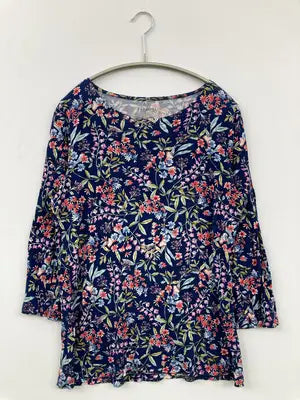 TALBOTS/タルボッツ/Tシャツ/カットソー/トップス/ネイビー/L