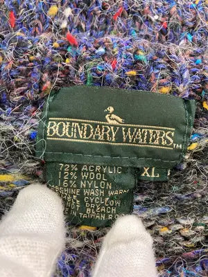BOUNDARY WATERS/ニット/セーター/トップス/ネイビー/XL