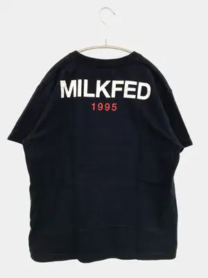 MILK FED./ミルクフェド/Tシャツ/カットソー/トップス/ブラック/ONE SIZE