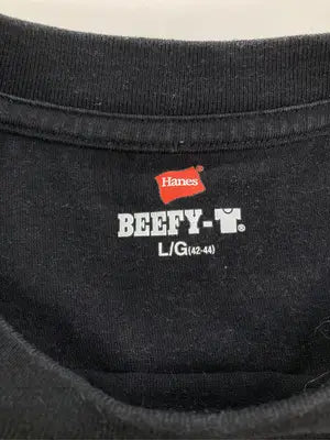Hanes' BEEFY/ヘインズビーフィー/Tシャツ/カットソー/トップス/ブラック/L