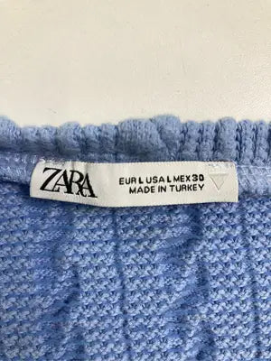 ZARA/ザラ/ニット/セーター/トップス/スカイブルー/EUR L/USA L/MEX 30