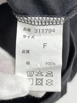 Tシャツ/カットソー/トップス/ブラック/F