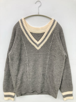 NICE CLAUP/ナイスクラップ/ニット/セーター/トップス/グレー/F