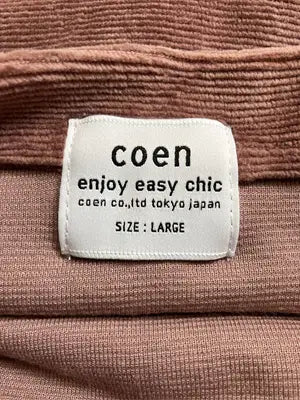 coen/コーエン/Tシャツ/カットソー/トップス/ブラウン/L
