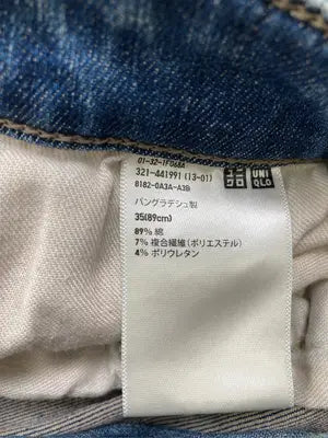 UNIQLO JEANS/ユニクロジーンズ/デニムパンツ/パンツ/ブルー/35(89cm)