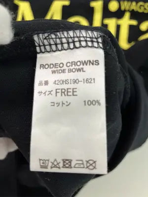 RODEO CROWNS/ロデオクラウンズ/Tシャツ/カットソー/トップス/ブラック/FREE