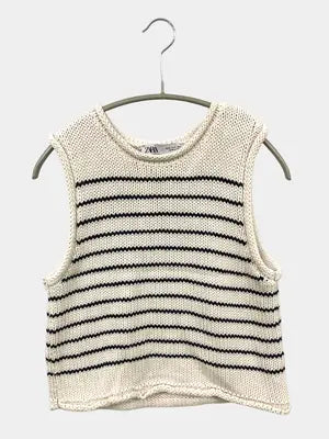ZARA/ザラ/ベスト/トップス/アイボリー/USA S
