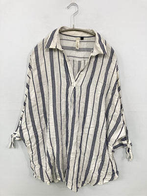 シャツ/ブラウス/トップス/ブルー/L