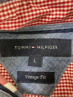 TOMMY HILFIGER/トミーヒルフィガー/シャツ/ブラウス/トップス/レッド/L