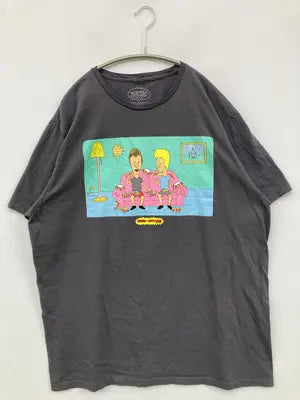 BEAVIS AND BUTT-HEAD/ビーバスアンドバットヘッド/Tシャツ/カットソー/トップス/ブラック/XL