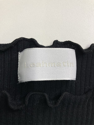 Leahmatin/Tシャツ/カットソー/トップス/ブラック/3L-4L