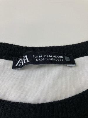 ZARA/ザラ/Tシャツ/カットソー/トップス/ホワイト/EUR M/USA M/ MEX 28