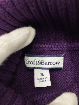 croft&barrow/クラフトアンドバロー/ニット/セーター/トップス/パープル/XL