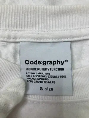 Code:graphy/コードグラフィー/Tシャツ/カットソー/トップス/ホワイト/S