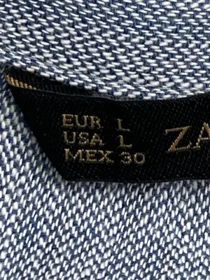ZARA BASIC/ザラベーシック/シャツワンピース/ワンピース/ドレス/ブルー/USA L