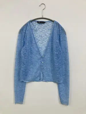 ZARA/ザラ/カーディガン/ボレロ/トップス/スカイブルー/EUR M