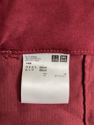 UNIQLO/ユニクロ/ショート/ミニスカート/スカート/レッド/ウエスト58cm　ヒップ85cm