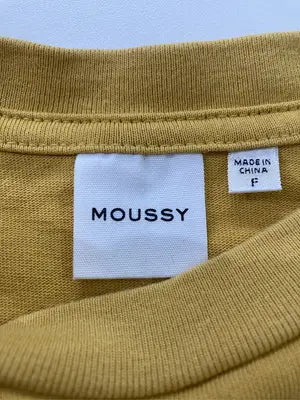 MOUSSY/マウジー/Tシャツ/カットソー/トップス/イエロー/F