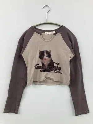 hu～hu/Tシャツ/カットソー/トップス/グレー/M