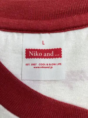 niko and .../ニコアンド/Tシャツ/カットソー/トップス/レッド/L