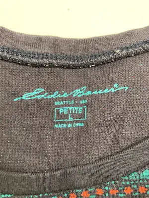 Eddie Bauer/エディーバウアー/Tシャツ/カットソー/トップス/ネイビー/PETITE L