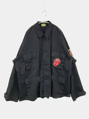 ミリタリージャケット/ジャケット/アウター/ブラック/XX-LARGE REGULAR