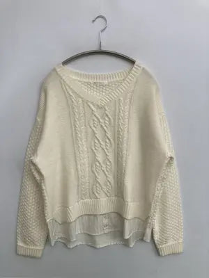 THE SHOP TK/ザショップティーケー/ニット/セーター/トップス/アイボリー/F