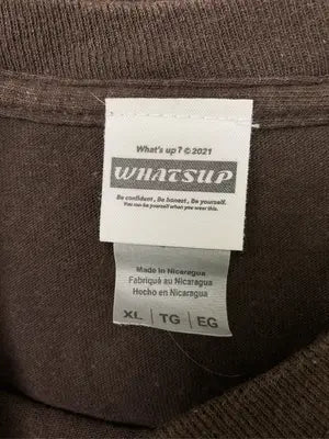 WHAT'S UP/ワッツアップ/Tシャツ/カットソー/トップス/ブラウン/XL