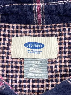 OLD NAVY/オールドネイビー/シャツワンピース/ワンピース/ドレス/ネイビー/XL
