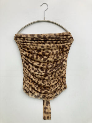 ZARA/ザラ/チューブトップ/トップス/ブラウン/EUR M/USA M/ MEX 28