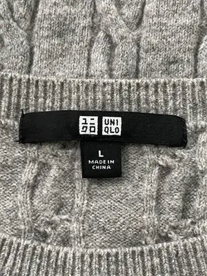 UNIQLO/ユニクロ/ニット/セーター/トップス/グレー/L