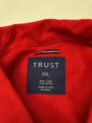 TRUST/シャツ/ブラウス/トップス/レッド/XXL