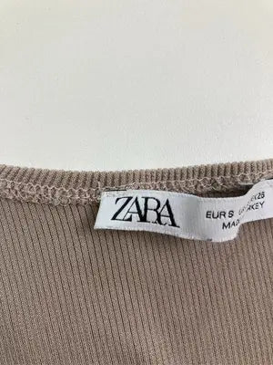 ZARA/ザラ/Tシャツ/カットソー/トップス/ブラウン/EUR S