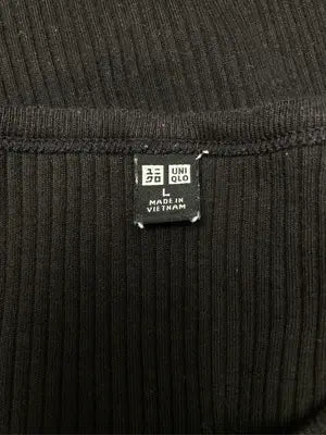 UNIQLO/ユニクロ/Tシャツ/カットソー/トップス/ブラック/L
