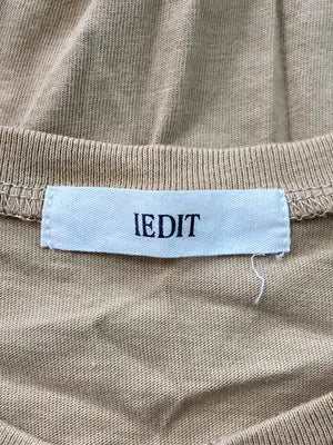 IEDIT/イディット/Tシャツ/カットソー/トップス/ベージュ/3L
