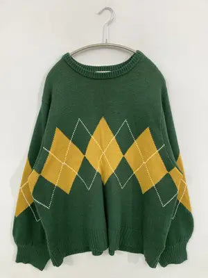 Adoon plain/アドーンプレーン/ニット/セーター/トップス/グリーン/M