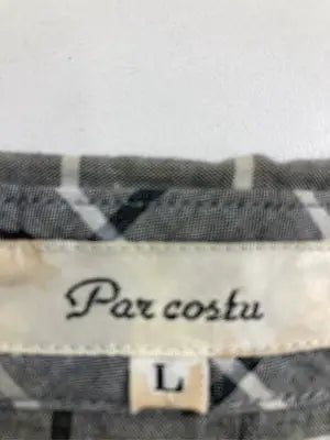Par costu/シャツ/ブラウス/トップス/グレー/L