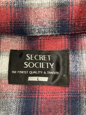 SECRET SOCIETY/シャツ/ブラウス/トップス/レッド/L