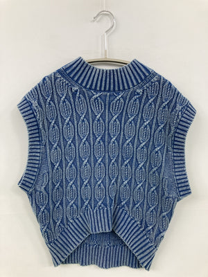 ZARA/ザラ/ベスト/トップス/ブルー/EUR L/USA L/MEX 30