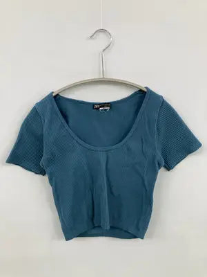 ZARA/ザラ/Tシャツ/カットソー/トップス/ブルー/XS-S