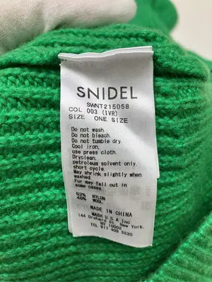 SNIDEL/スナイデル/ニット/セーター/トップス/グリーン/ONE SIZE